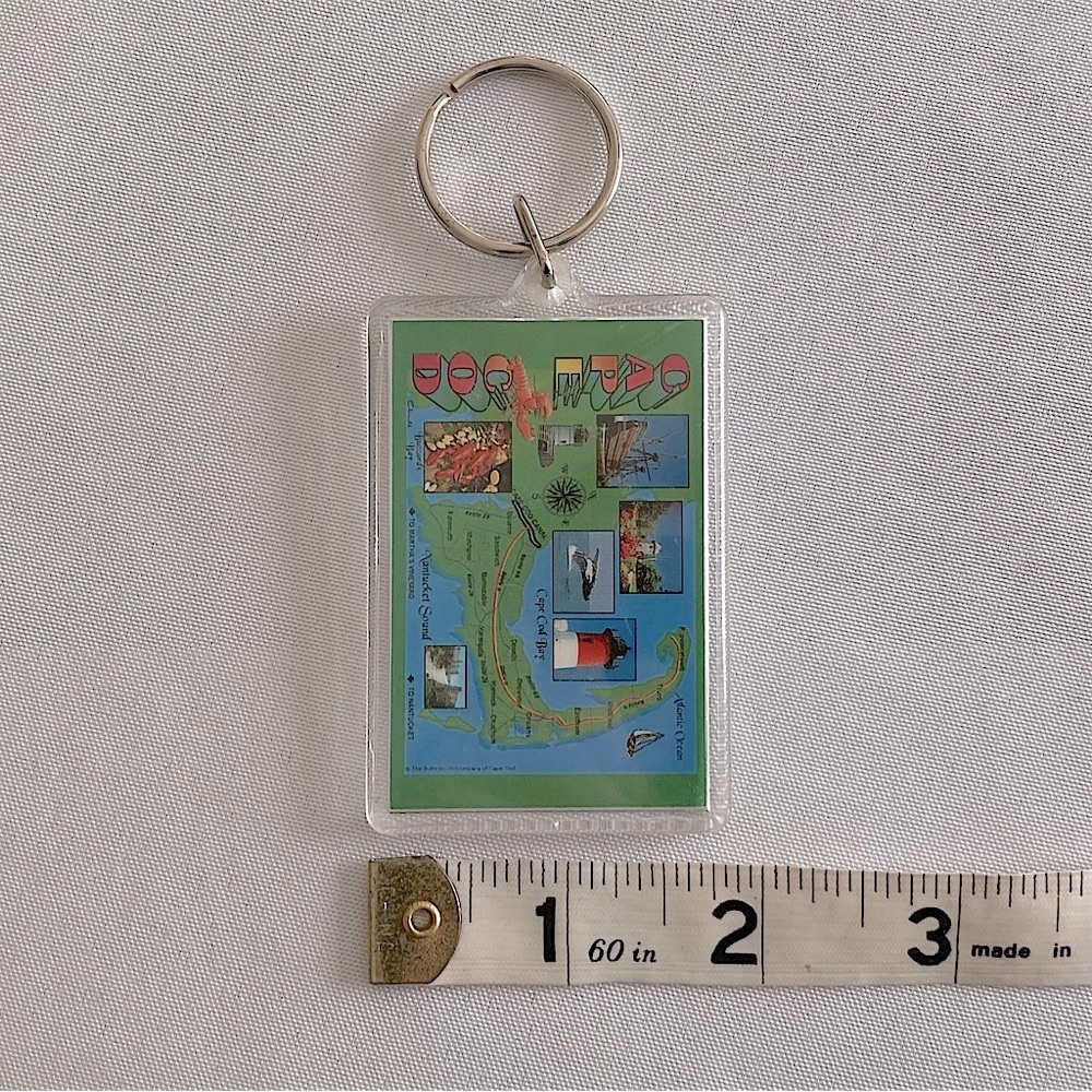⭐️ Vintage Map Of Cape Cod Keychain Acrylic Multicolored - Picture 5 of 5